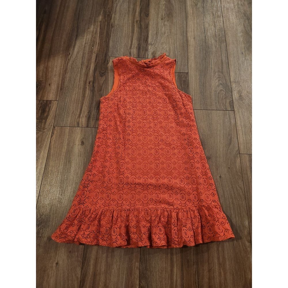 Chelsea and Violet Orange Lace Sleeveless Dress Women's Size Small